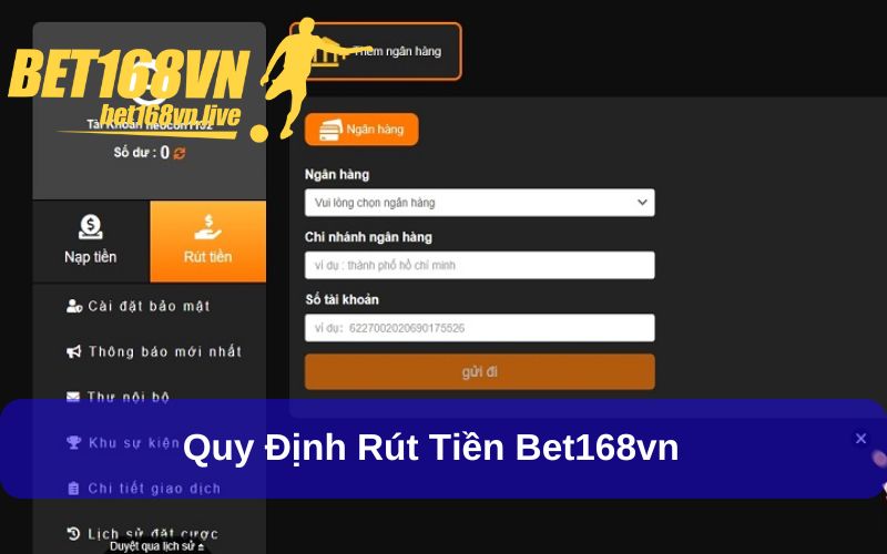 Rút Tiền Bet168vn - Nhận Tiền Ngay Trong Nốt Nhạc Rút tiền Bet168vn cần tuân thủ đúng quy định
